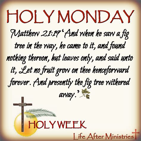 SIGNIFICANT ITEMS OF HOLY WEEK: Monday’s Figs and Thieves | Life After ...