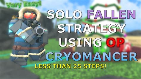 (TDS) (VERY EASY) SOLO FALLEN STRAT USING OP CRYOMANCER! | TOWER ...