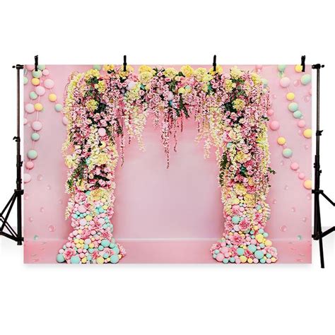 Pink Flower Wall Backdrop for Wedding Events G-741 – Dbackdrop