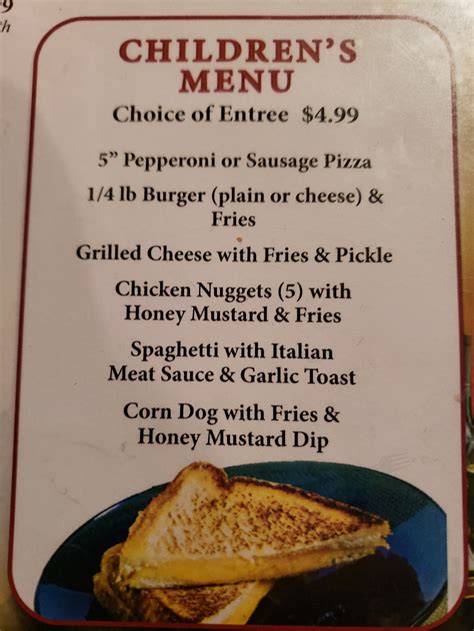 Fireside Inn menu in McGregor, Minnesota, USA