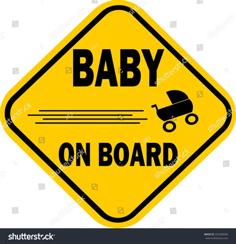 Funny Baby On Board Design Stock Vector (Royalty Free) 252490006 ...