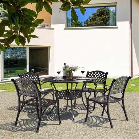 Nuu Garden 5 Piece Patio Bistro Outdoor Dining Furniture Set - Walmart ...