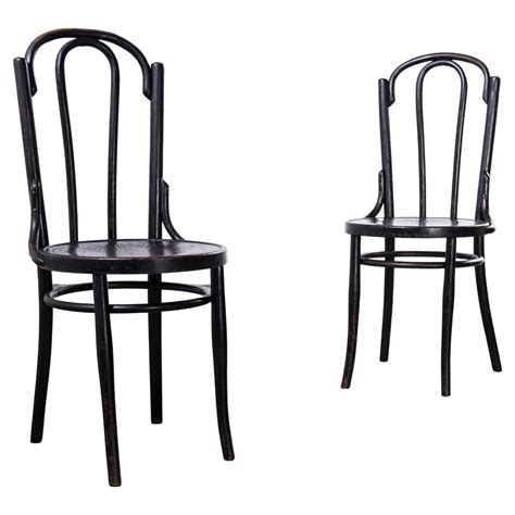 1950's Mahieu Bentwood Dark Tan Dining Chairs, Set of Sixteen For Sale at 1stDibs