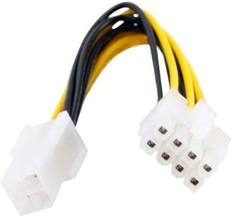 CY 10cm 4Pin to 8 Pin EPS 12V ATX Motherboard Power Supply Adapter ...