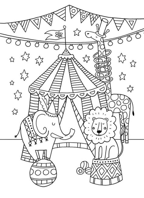 Circus-colouring-card | Circus theme preschool, Preschool circus ...