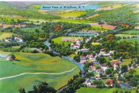 'Windham, New York - Aerial View of the Town' Prints - Lantern Press ...