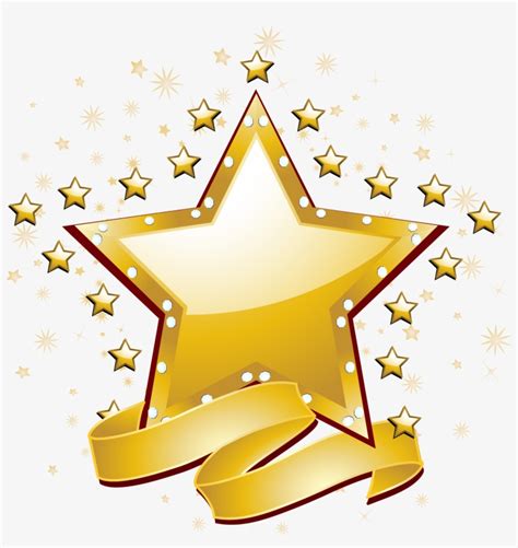 Gold Stars Vector Material 1518*1532 Transprent Png - Trophy Star For ...