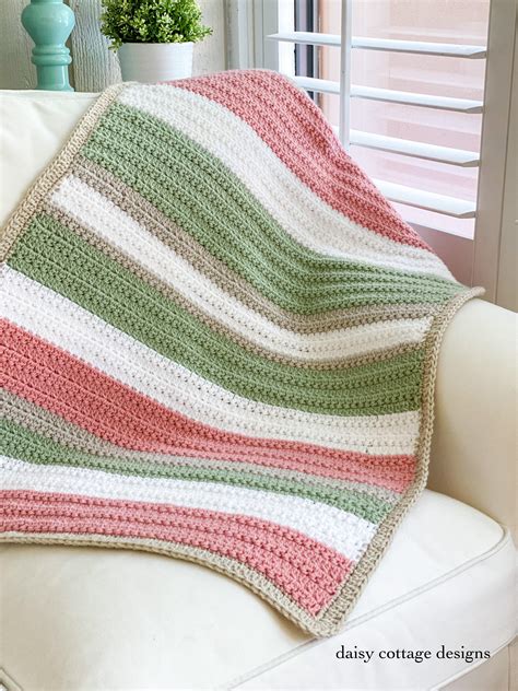 Textured Stripe Blanket Tutorial | AllFreeCrochet.com