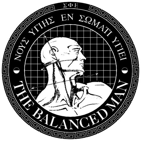 Sigma Phi Epsilon The Balanced Man Circle Sticker