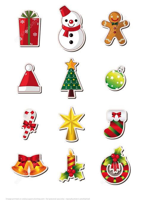 Free Printable Christmas Stickers Printable