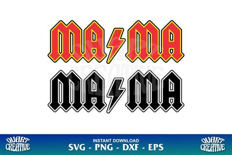 Mama ACDC SVG Cricut - Gravectory