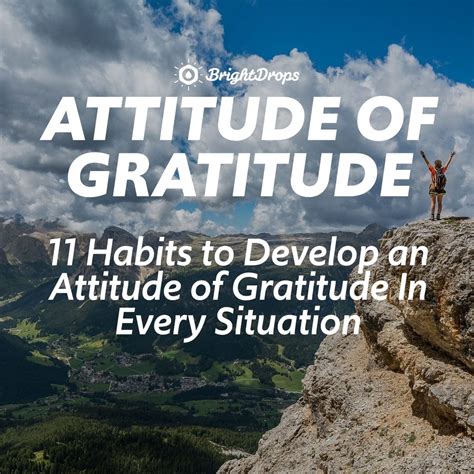 11 Habits to Develop an Attitude of Gratitude In Every Situation ...