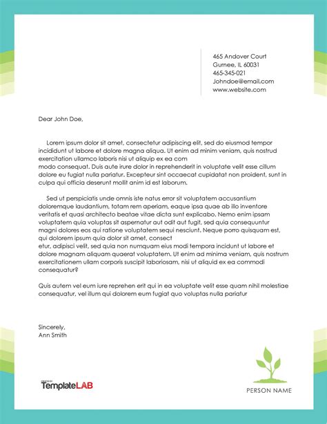 Sample Letterhead Word Document | The Document Template