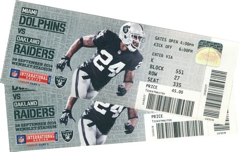 Nfl Ticket Template