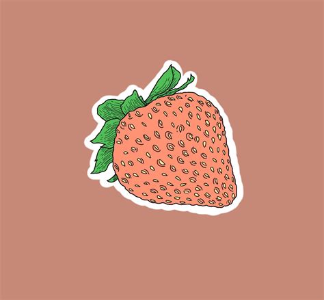 Strawberry Sticker - Etsy