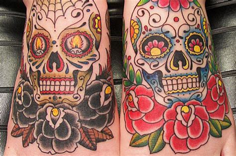 20 Gorgeous Sugar Skull Tattoo Ideas - Stay at Home Mum