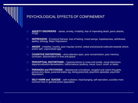 PPT - PSYCHOLOGICAL EFFECTS OF SOLITARY CONFINEMENT AND SECLUSION ...