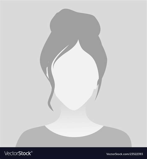 Person gray photo placeholder woman Royalty Free Vector