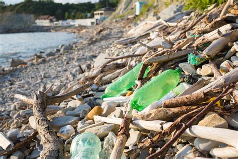 Plastic Pollution of Black Sea. Stock Image - Image of toxic, coast ...