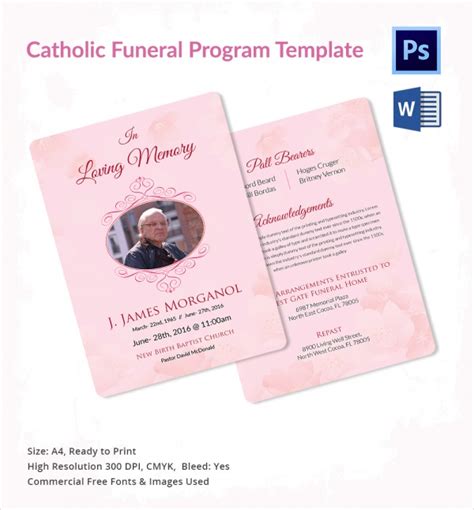 Catholic Funeral Mass Template | HQ Template Documents