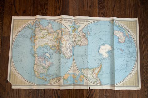 Vintage National Geographic World Map