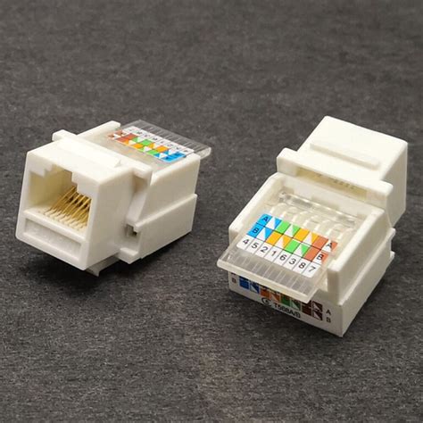 RJ45 Cat6 UTP Female Jack Connector Network Module for Wall Plate Free Tool Network Ethernet Lan ...