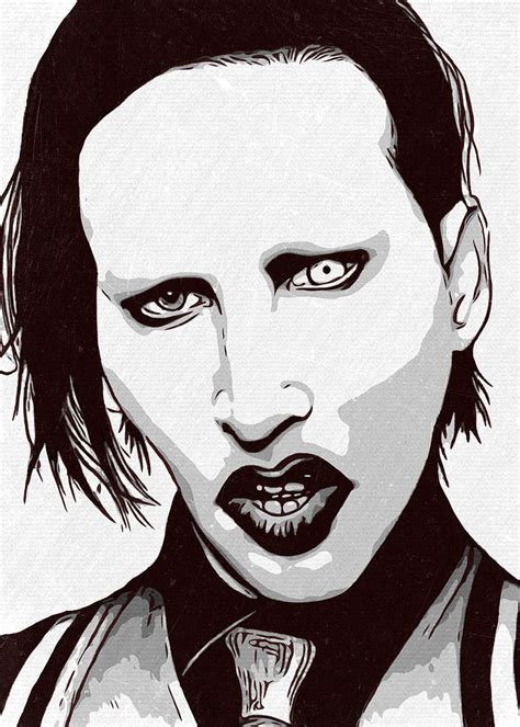 Marilyn Manson Artwork Painting by New Art