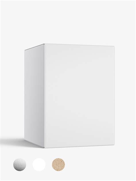 Box mockup / 45x60x45 mm / white - metallic - kraft - Smarty Mockups