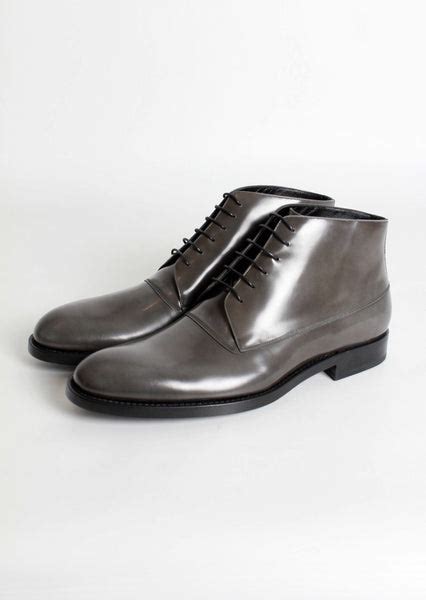 Dior Homme Grey Leather Boots | coco96