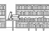 Library Coloring Pages sketch template