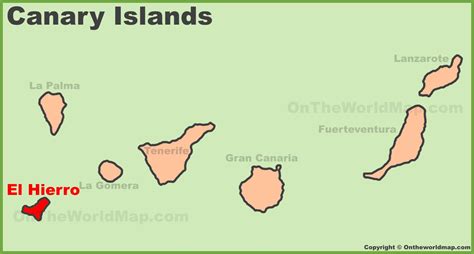 El Hierro location on the Canaries map - Ontheworldmap.com