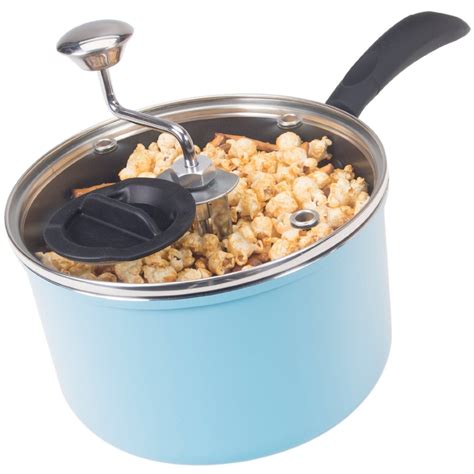 Stovetop Popcorn Popper with Glass Lid