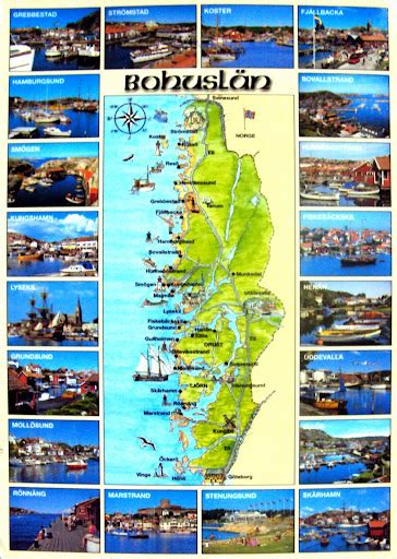 PC #256: Bohuslän map – Sweden | Postcards Galore!