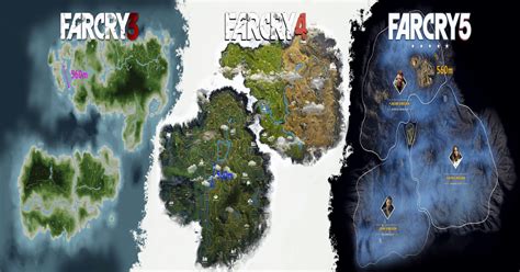 Far Cry 3,4, and 5 Map Comparison! : farcry