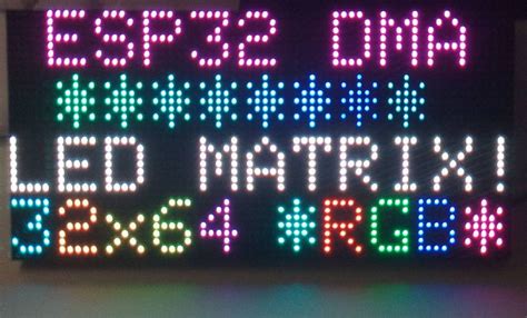 HUB75 RGB LED matrix library utilizing ESP32 DMA Engine | Led matrix ...