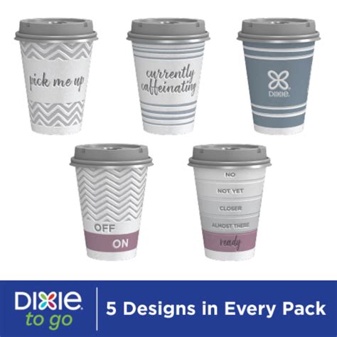 Dixie® To Go Printed Insulated Paper Cups and Lids, 14 ct / 12 oz - Kroger