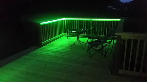 LED Strip lights on my deck - YouTube