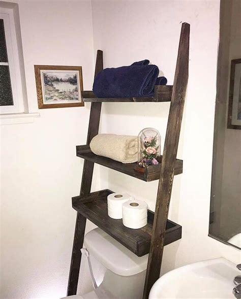 Rustic Bathroom Shelf Ladder – Elon’s