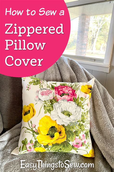 How to Sew A Pillow Cover with a Zipper: Tutorial for Beginners - Easy ...