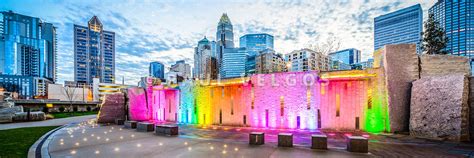 Wall Art Print & Stock Photo: Charlotte NC Skyline Panorama Photo Large Canvas Home Decor Fine ...