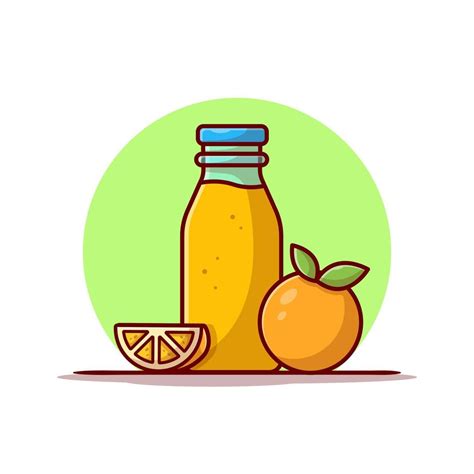 Orange Juice Cartoon Vector Icon Illustration. Drink Object Icon Concept Isolated Premium Vector ...