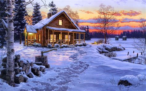 Snow House Desktop Wallpaper, Snow House Images Cool Backgrounds