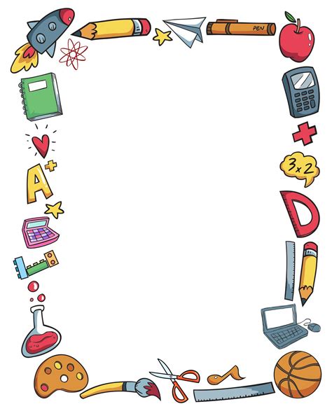 Preschool Border Frame - 10 Free PDF Printables | Printablee | Clip art borders, Classroom ...