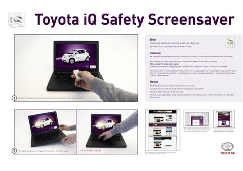 Toyota: "IQ SAFETY SCREENSAVER" Print Ad by Happiness Brussels - AdsSpot Advertising Archive