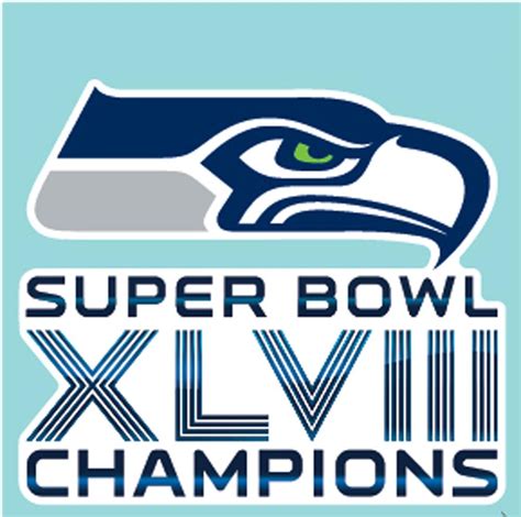 Seattle Seahawks 2014 Super Bowl Champions 4x4 Die Cut Decal