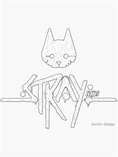 "Stray Logo Paper White" Sticker for Sale by Zenith--Design | Redbubble