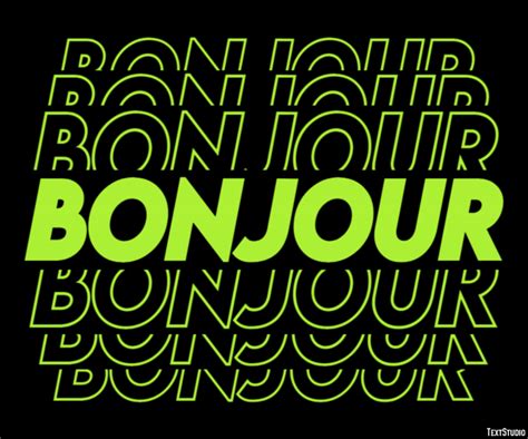 Bonjour Text Effect and Logo Design Word