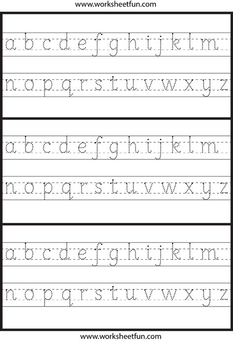 Free Alphabet Handwriting Practice Sheets