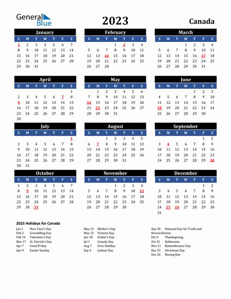 2023 Calendar With Holidays Canada – Get Calendar 2023 Update