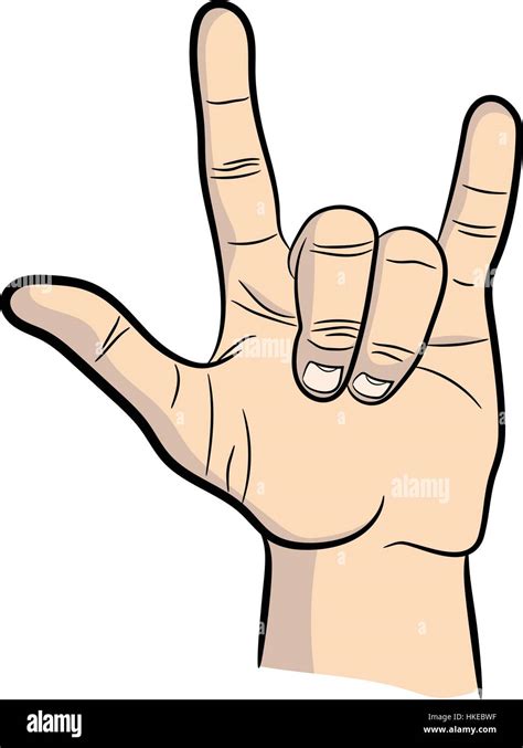 Hand in rock n roll sign, gesture. icon Stock Vector Image & Art - Alamy